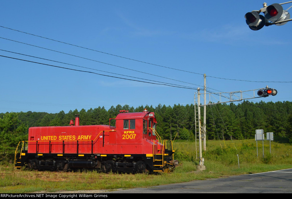 Kirby Farms Railway locomotive working on the Foxville & Northern